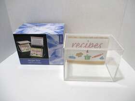 Us Acrylic 080844041469 Clear Recipe Box 4 Inch X 6 Retro Index Dividers Open Top Display