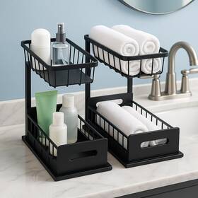 90500 Ustech Under Sink Organizer 2-tier Cabinet Bathroom U 90500 Ustech Under Sink Organizer 2-tier Cabinet Bathroom U