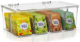 Utopia Home 840143542643 1 Pack Tea Bag Organizer - Stackable Storage With Lid