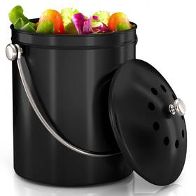 Utopia Kitchen 840143561293 Compost Bin For Countertop 1 Gallon Bucket Fo