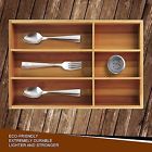 Utopia Kitchen Expandable Flatware Drawer Cutlery Set Divider Holder Bamboo Home 754207392641