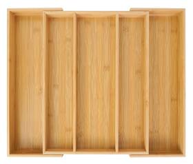 Utoplike 719146780584 Bamboo Expandable Kitchen Drawer Organizer Adjustable Utensil Holde
