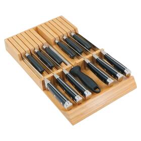 94-81o9-rt10 Utoplike In-drawer Knife Block Bamboo Kitchen Drawer Organizer Handle
