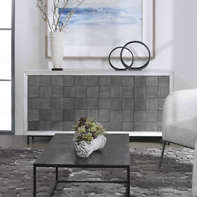 25489-checkerboard Uttermost Checkerboard 67inch.w Modern Chic Luxury Grey