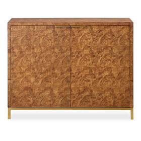 50083 Uttermost Jethro 32 Inch W 2 Door Plywood - Burl / Gold