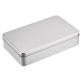 Uxcell 743151332865 Metal Tin Box Rectangular Empty Tinplate Storage Containers 180x110x40mm