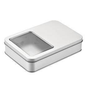 Uxcell 743151693683 Metal Tin Box 6.3 Inch X 4.33 1.38 With Clear Window Lids Silver Tone Uxcell 743151693683 Metal Tin Box 6.3 Inch X 4.33 1.38 With Clear Window Lids Silver Tone
