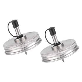A19092000ux0513 Uxcell 2pcs Stainless Steel Regular Mouth Mason Jar Pour Spout Silver