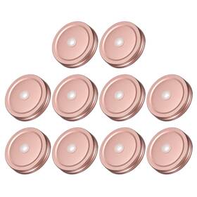 A23032000ux0218 Uxcell Mason Jar Lids With Straw Hole 70mm/2.76 Inch Regular Mouth Tin Rose Gold