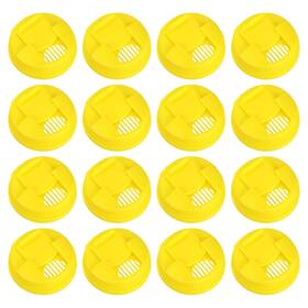 A24060300ux0092 Uxcell Soda Can Lids 16pcs - Plastic Covers Toppers Fit Yellow