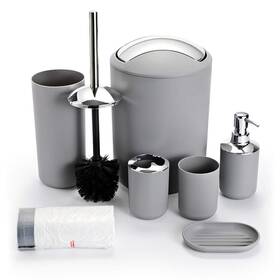 Uyccimb 681599182447 Bathroom Sets Accessories Plastic 6 Piece Accessory Set Tra