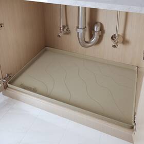 Vangostella Snkm3419bro Heavy Duty Silicone Under Sink Mats For Kitchen Waterproof 34 Inch X 19 Extra T