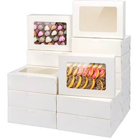8x6x2.5in Vankutl 8 6 2.5-20 20pcs White Cookie Boxes With Window Pastry For Gift Giving 8x6x2.5in Vankutl 8 6 2.5-20 20pcs White Cookie Boxes With Window Pastry For Gift Giving
