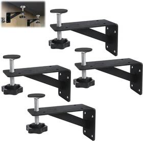 Zjsc-4 Vanroug 4 Pcs Undermount Sink Brackets Support Black