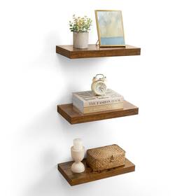 Ulws055b01 Vasagle Wall Shelves Set Of 3 Floating Mounted 8 X 15.7 1.5