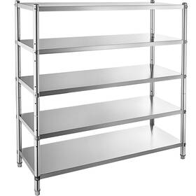 Ftsc36bxghj Vbenlem Stainless Steel Shelves 48x18.5 Inch 5 Tier Adjustable Shelf Storage