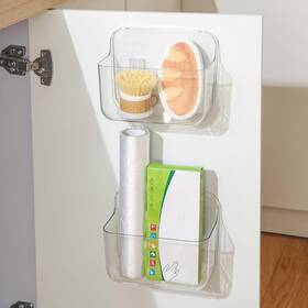 Organizer-c2 Veefos 2 Pack Adhesive Cabinet Door Organizer Compact Kitchen Under Sink
