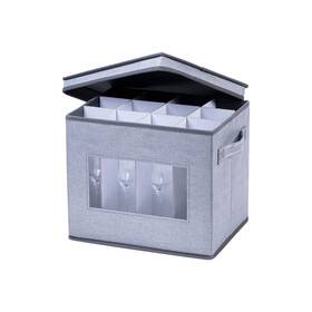 Veno 729105956967 Champagne Flutes Storage Box With Lid And Handles For Stemware Trans Veno 729105956967 Champagne Flutes Storage Box With Lid And Handles For Stemware Trans