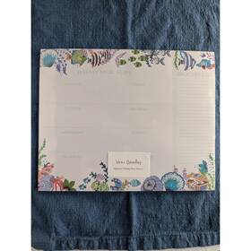 27830-15419 Vera Bradley Magnetic Weekly Meal Planner Antilles Treasure Fish Pattern 52 Week
