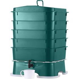 Fd-ep-230201-2114 Vermihut The Original Plus 5 Tray Worm Composter -dark Green Sust Fd-ep-230201-2114 Vermihut The Original Plus 5 Tray Worm Composter -dark Green Sust