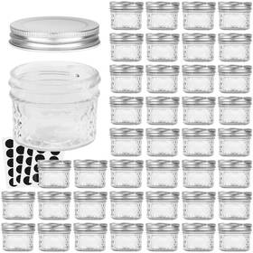 Verones 667176918111 Mason Jars Canning 4 Oz Jelly 40 Count Pack Of 1 Silver