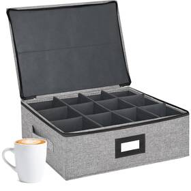 Z-mkb-300d-402 Veronly Mug Storage Box With Dividers China Containers Hard Shell Coffee Sto
