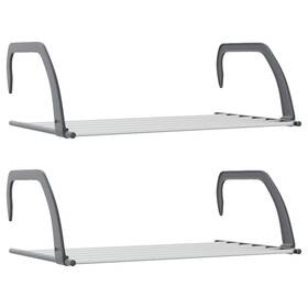 154607 Vidaxl Clothes Drying Rack 2 Pcs Hanging Laundry Dry Air Dryer Aluminum