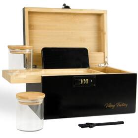 Lt01h Viking Factory Decorative Organizer Set With Combination Lock Bamboo Tray And 2 Glass Jars Mort Lt01h Viking Factory Decorative Organizer Set With Combination Lock Bamboo Tray And 2 Glass Jars Mort
