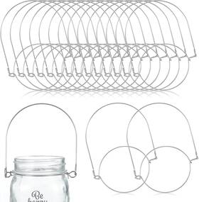 592797 Vin Beauty Stainless Steel Mason Jar Hangers 16 Pack Wire For Silver 592797 Vin Beauty Stainless Steel Mason Jar Hangers 16 Pack Wire For Silver