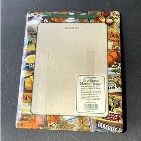 Vintage 020049868751 New Sealed Dry Erase Memo Board Fruit Crate Labels