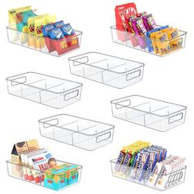 V-fsob01 Vivaive Clear Plastic Food Storage Organizer Bins 8 Pack Pantry Organizations And Sto
