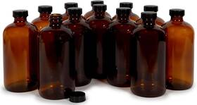 Vasc16-2 Vivaplex 12 Amber 16 Oz Glass Bottles With Count Pack Of 1 Brown