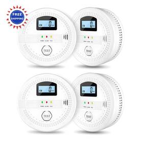 Wj-sc9120b Vkdemer 4 Packs Smoke And Carbon Monoxide Detectors 2 In 1 Co Fire Alarm For Home