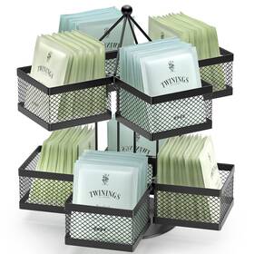 Kit-060622-b09v2tzzqq Vogwolth Tea Bag Organizer Storage Holder Spinning Carousel 96 Teabags Contai