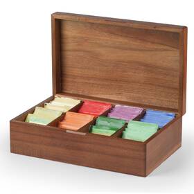 Cyh01-us Vosepo Acacia Wood Tea Bag Organizer 8 Compartments Box Storage