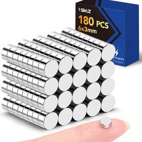 Viss-6x3 Vskiz 180pcs Small Round Magnets For Refrigerator 6x3mm Multi-use Circle Button Ti