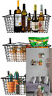 Usnc-sqo02156kc Wall Mounted Metal Wire Basket Hanging Storage Organizer For Black
