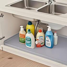 Wannuoqi 651005344448 Waterproof Silicone Under Sink Mat 34 Inch X22 Shelf Liner For Kitch