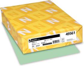 49561 Wausau Neenah Paper Exact Index Card Stock 110 Lb Weight 8 1/2 X 11 Green