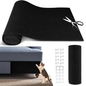 Aq-mzd20040bk-wy Wawiny Cat Scratch Furniture Protector 78.7 Inch X15.8 Self Adhesive Mat Pa