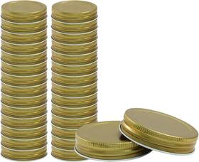 Waz20241216021 Waziaqoc 30 Pack Mason Jar Lids Regular Mouth Leak Proof Secure Gold