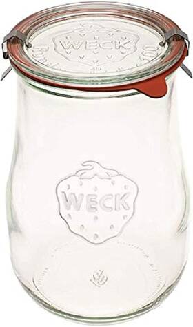 B08bk51d6p Weck Jars - Tulip 1.5 Liter- Large Glass For Sourdough Clear