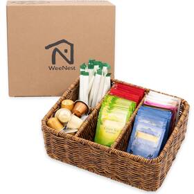 Hkso109-014 Weenest Tea Bag Holder Organizer Sugar Packet Teabag Basket Coffee Bar Orga