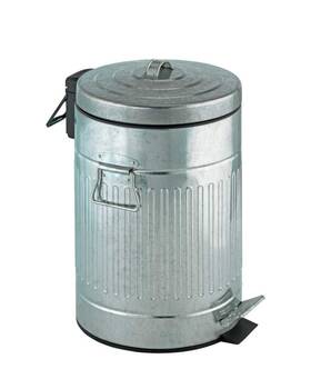 Wenko 776135182668 Step Trash Can With Lid And Pedal Retro Metal Garbage Bin For Bathroo