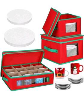 Zuo-wesnoy-0356 Wesnoy 3 Pcs Christmas China Storage Containers Include Plate Wit Zuo-wesnoy-0356 Wesnoy 3 Pcs Christmas China Storage Containers Include Plate Wit