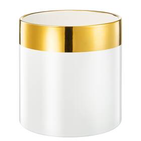 Whisprarity 198715381436 Modern Ceramic Kitchen Utensil Holder - White With Gold Rim Non-slip Bas