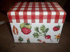 Q2-10161 White Q2-69 Vegtables Recipe Red Kitchen Checked Box Gibson .. Fruit