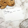 Whiterec25 Unbranded Recipe Cards White Double Sided Card To Write Family