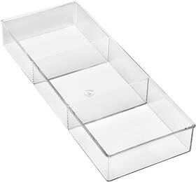 6789-3067 Whitmor 3 Section Small Easy Clean Clear Plastic Resin 3-small