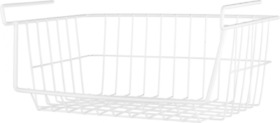 6023-4212 Whitmor White Wire Shelf Basket 6023-4212 Whitmor White Wire Shelf Basket
